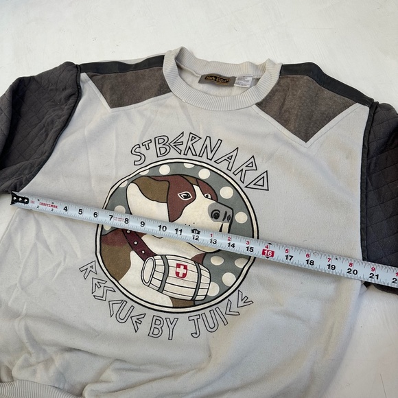 Vintage 80s Saint Bernard Dog Graphic Pullover Sweatshirt - Picture 3 of 7